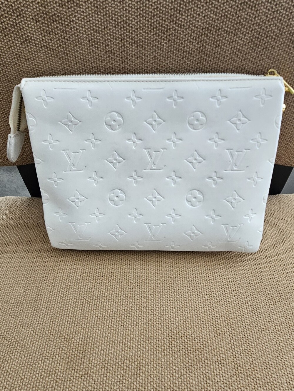 EGO Inspired White Monogram Crossbody Bag